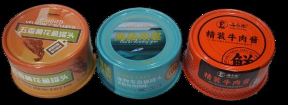 Buy Vertical Steel Straight Round Tin Cans Recyclable Sided Tin Can Food Safety online manufacture