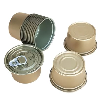 comprar Latas de estanho empilháveis de duas peças de 100ml (65mm de diâmetro x 40mm de altura) e preservação hermética do frescor e otimização de espaço para embalagens personalizadas de lanches, culturais e criativas online manufacture