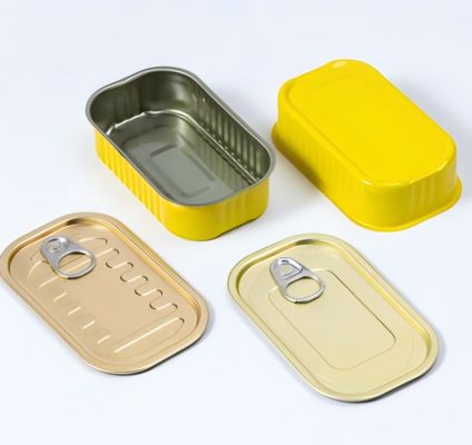 comprar Latas de estanho retangulares personalizadas empilháveis para alimentos, 125g, latas de duas peças online manufacture