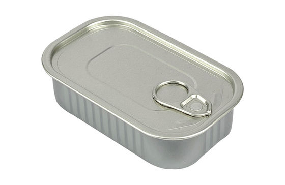 Customization Rectangular Tin Cans Stackable Food Grade 125g Two Piece Cans